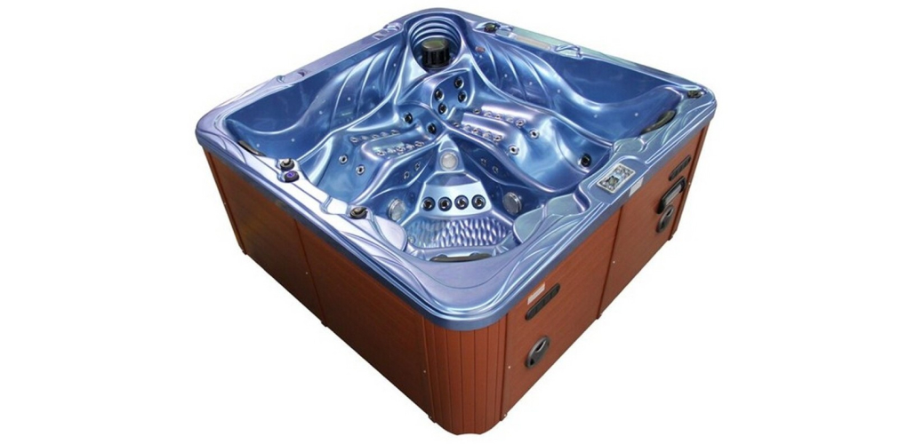 5 person blue hot tub