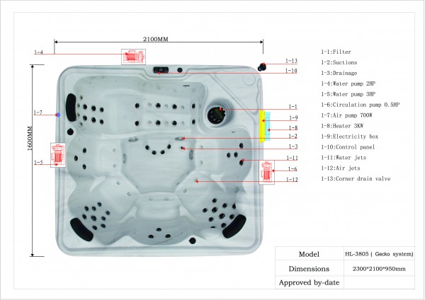 ATLANTIC 6 PERSON TUB