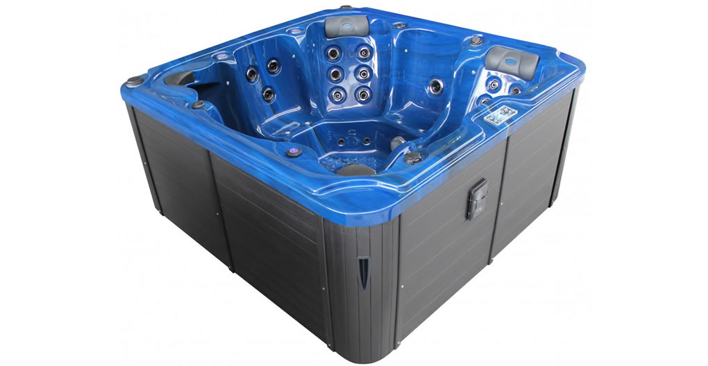 sunset 4, 6 person hot tub blue